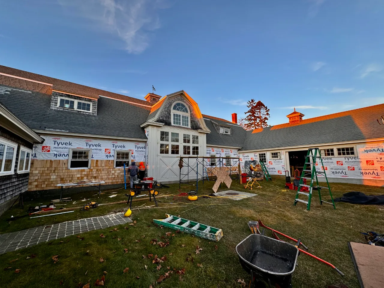 JBO Construction LLC roofing team working on a project in Haverhill, MA
